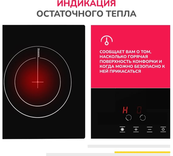 Электрическая варочная панель SImfer конфорки HiLight, автоотключение H30D12V020