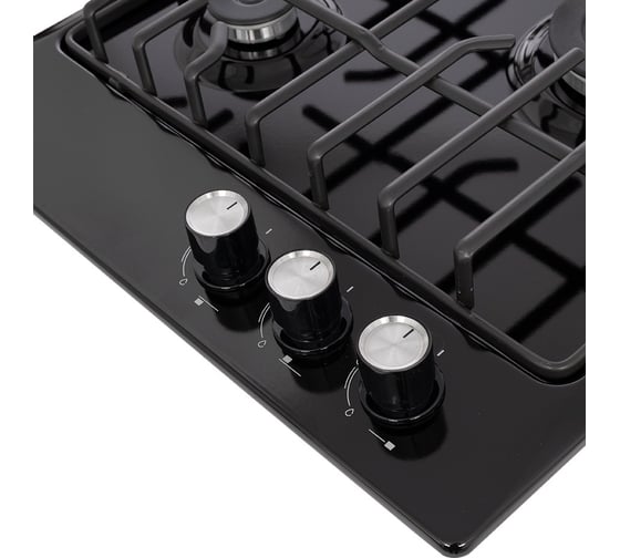 Газовая варочная поверхность SImfer решётки LAMA, газ-контроль, черный H45V35B571