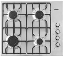 Газовая варочная панель SImfer решётки LAMA, газконтроль, автоподжиг, нержавеющая сталь H60Q40M511