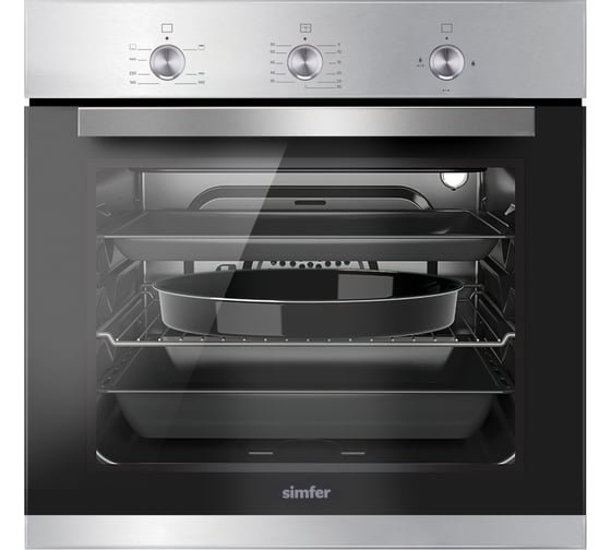 Газовый духовой шкаф SImfer газовый гриль, 3 работы B6GM12016