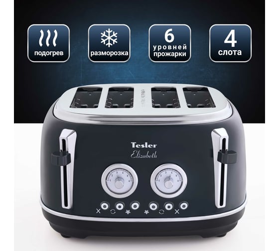 Тостер TESLER TT-445 MIDNIGHT 00000202559