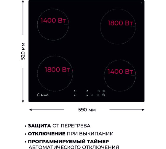 Встраиваемая панель Lex EVI 640-1 BL CHYO000181