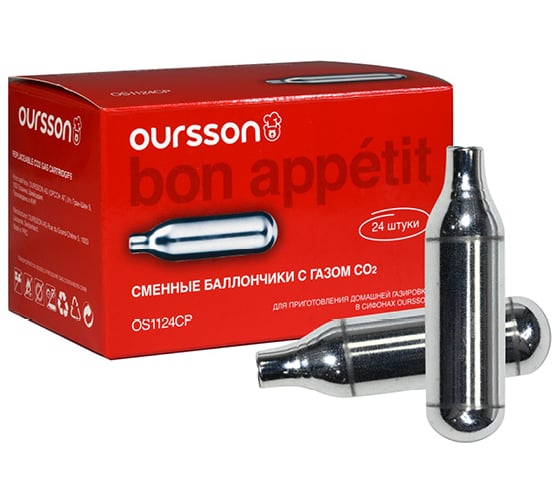 Набор баллончиков OURSSON серебристый, 24 шт. OS1124CP/S 1