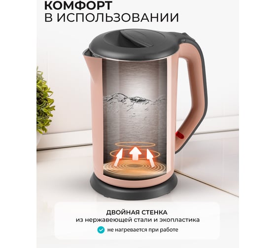 Электрический чайник Galaxy 2000 Вт, 1.7 л 5010103303