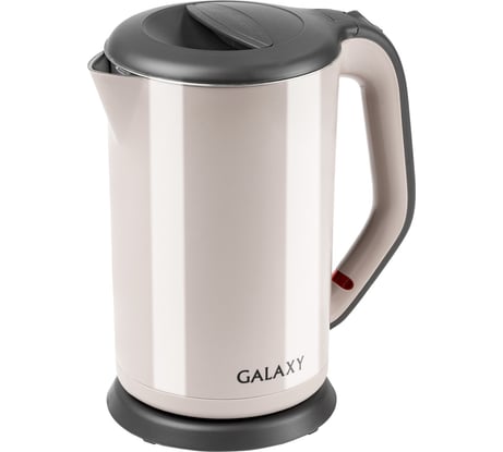 Электрический чайник Galaxy LINE GL 0330, бежевый, пластик, двойная стенка из нержав. стали AISI 304 и пищевого пластика, 2000 Вт, 1,7 л, 7010103307
