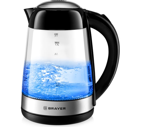 Электрический чайник 1,7 л BRAYER BR1012BK 1
