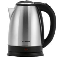 Чайник Starwind SKS1051 1.8 л, 1500 Вт, серебристый, матовый/черный, нержавеющая сталь/пластик, 1 шт в упаковке 1380750