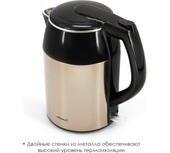 Двухстенный электрический чайник Atlanta ATH-2446 black
