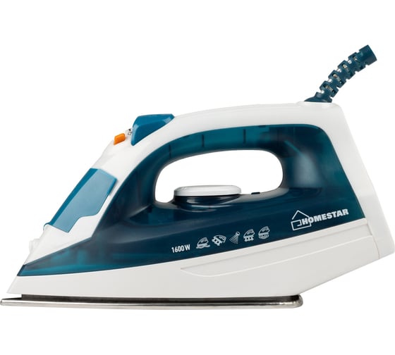 Утюг Homestar HS-4004 голубой 1600Вт пар спрей паровой удар стальная подошва 00 2676 002676