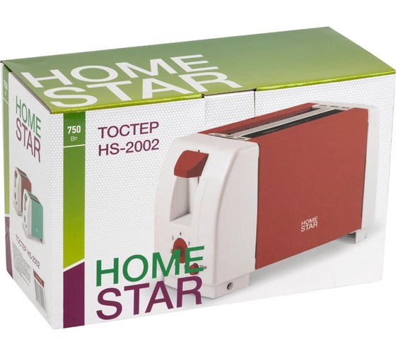 Тостер HomeStar HS-2002 коралл, 750 Вт 002674