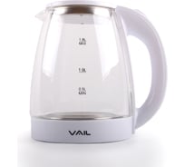 Электрический чайник Vail VL-5550 стекло, белый VL-5550 w