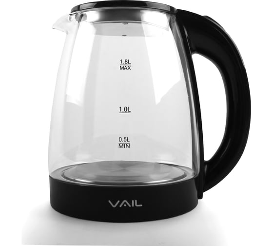 Электрический чайник Vail VL-5550 стекло, черный VL-5550 bl