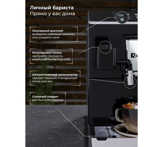 Автоматическая кофемашина SATE CT-200 черный 25282