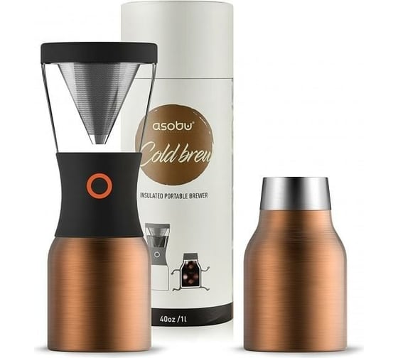 Портативная кофеварка Asobu Cold Brew 1 литр, медная KB900 Copper/Black