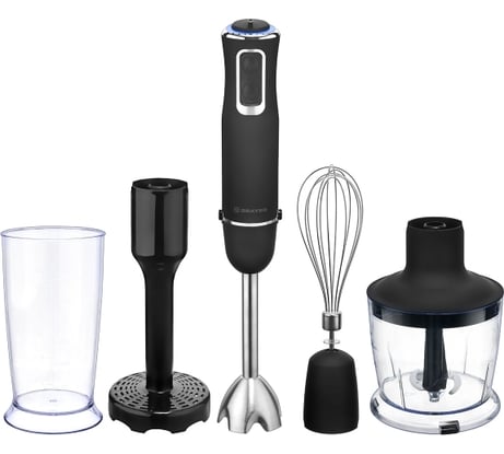 Блендер BRAYER 1000 Вт, 5 скоростей, турборежим, измельчитель 500 мл, стакан 600 мл, венчик BR1247