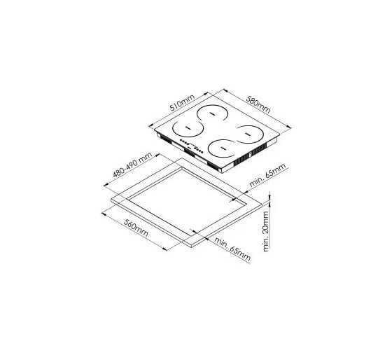 Электрическая варочная панель ZorG Technology MS 161 black
