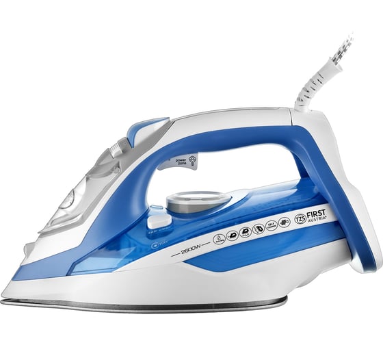 Утюг FIRST 260 Вт, керамика, 450 мл, сухая глажка, синий FA-5628-9 Blue