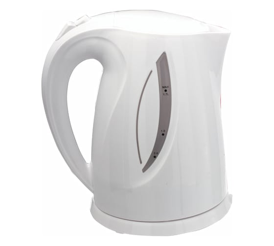 Чайник SONNEN KT-1758 1.7 л, 2200 Вт, закрытый нагревательный элемент, пластик, белый 453415