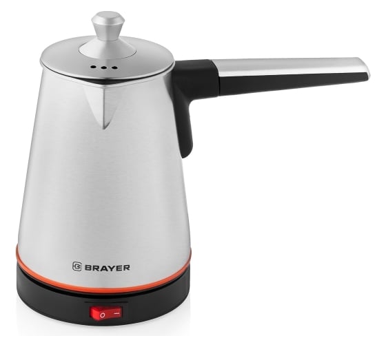 Кофеварка-турка BRAYER 0.5 л, 850 Вт, нержавеющая сталь, автоотключение BR1140