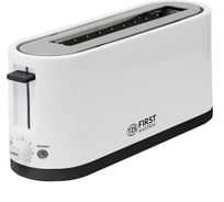 Тостер FIRST 900 Вт, слот для ломтиков 25х12х4 см, белый FA-5368-4 White
