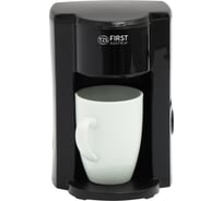Кофеварка FIRST 350 Вт, 1 фарфоровая чашка 1х125 мл, черный FA-5453-3 Black