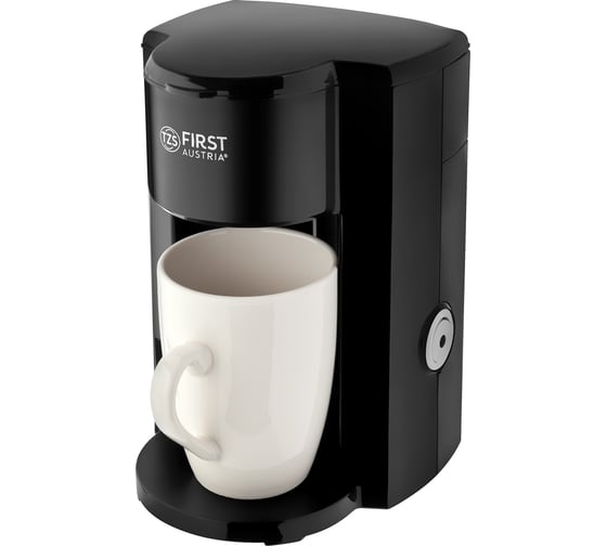 Кофеварка FIRST 350 Вт, 1 фарфоровая чашка 1х125 мл, черный FA-5453-3 Black