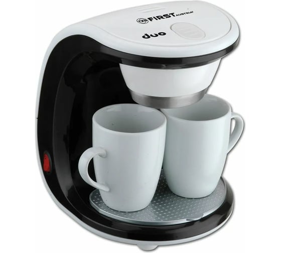 Кофеварка FIRST 450 Вт, 2 чашки FA-5453-2 White/black 1