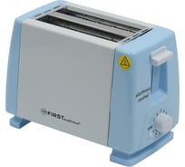Тостер FIRST 750 Вт, 2 тоста, регулировка поджаривания, корпус из нержавеющей стали FA-5366 Blue