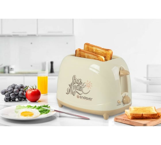 Электрический тостер ENDEVER Skyline мощность 850 Вт, 7 режимов поджаривания ST-107