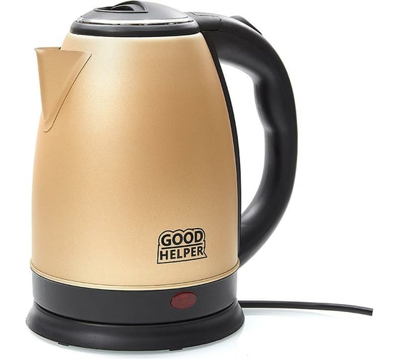 Электрический чайник GOODHELPER 1.8 л, 1500 Вт, корпус нержавеющая сталь KS-181C золото