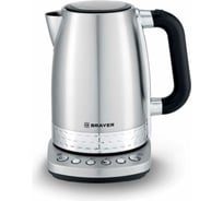 Электрический чайник BRAYER 2200 Вт, 1.7 л, нержавеющая сталь, t 70-100, поддержка t 2 часа, фильтр BR1002