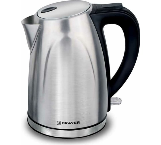 Электрический чайник BRAYER 2200 Вт, 1.7 л, нержавеющая cталь BR1041