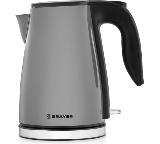 Электрический чайник BRAYER 2200 Вт, 1.7 л, окрашенная сталь, серый BR1042GY