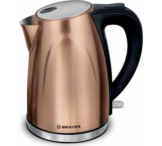 Электрический чайник BRAYER 2200 Вт, 1.7 л, окрашенная сталь, бронза BR1041BZ 1