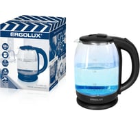 Стеклянный чайник Ergolux ELX-KG05-C02 черный ПРОМО 1.8 л, 220-240В, 1600 Вт 14922