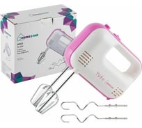 Погружной миксер HomeStar HS-2026 3 скорости, 150 Вт, розовый 005499