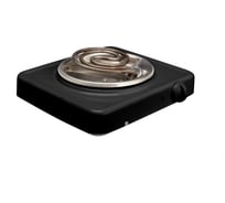 Электрическая плитка Волжанка 1 конфорка, спираль, 1000 Вт, черная ЭПС-105Ч