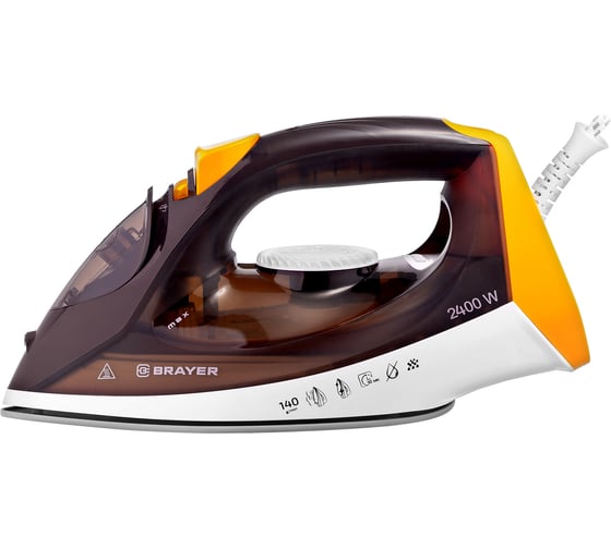 Паровой утюг BRAYER 2400 Вт, керамический, пар 140 г/мин BR4003