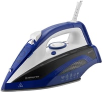 Паровой утюг BRAYER 2400 Вт, керамический, пар 140 г/м, антикапля, разбрыз BR4002BL