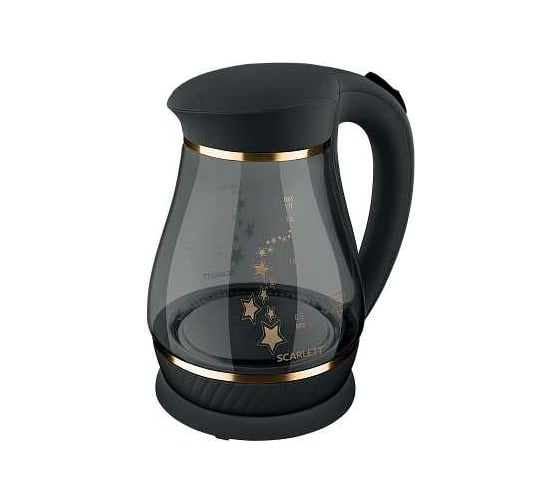 Чайник Scarlett на подставке, 1850-2200 Вт, 1.7 л, черное стекло SC-EK27G84 1