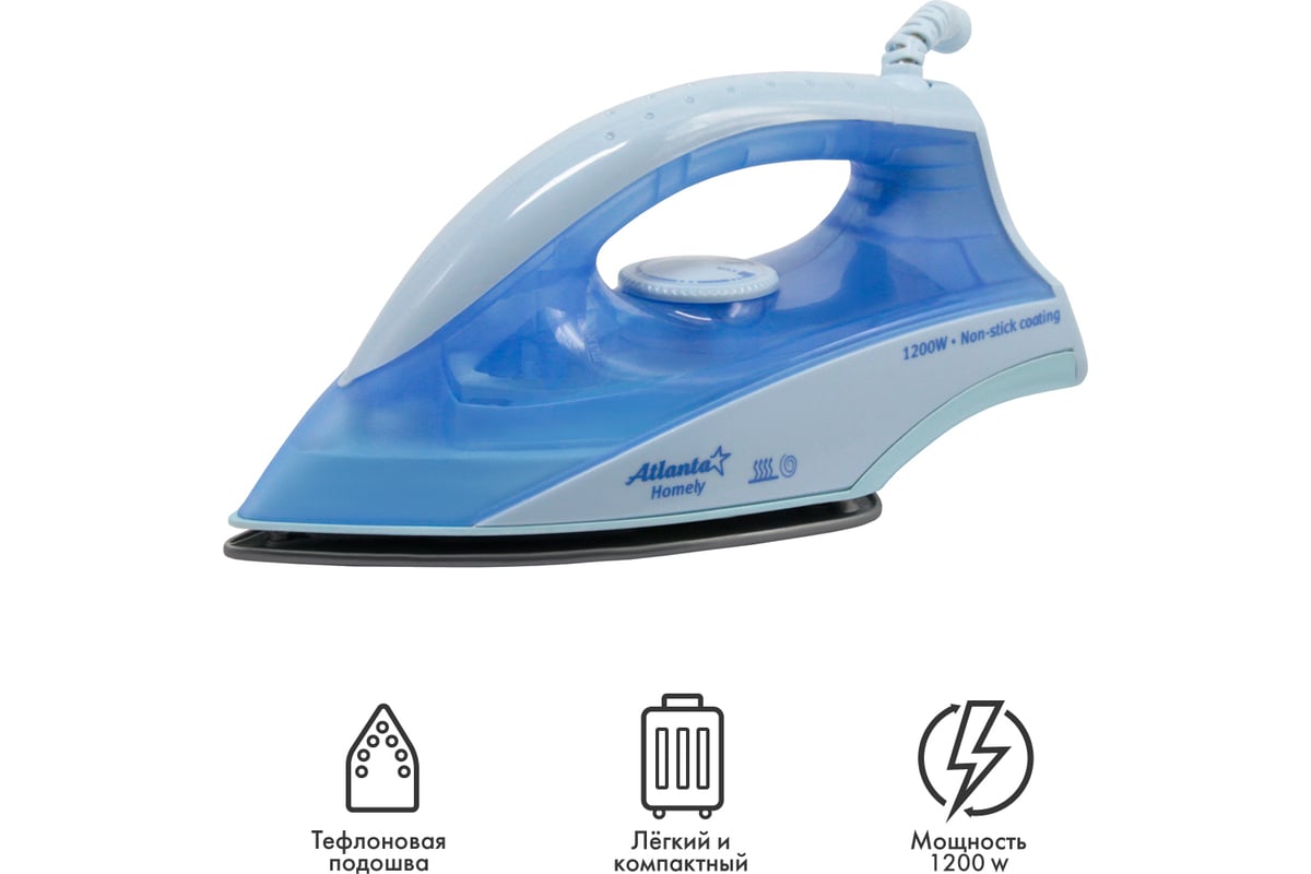 Утюг Atlanta без пара ATH-401 blue - выгодная цена, отзывы ...