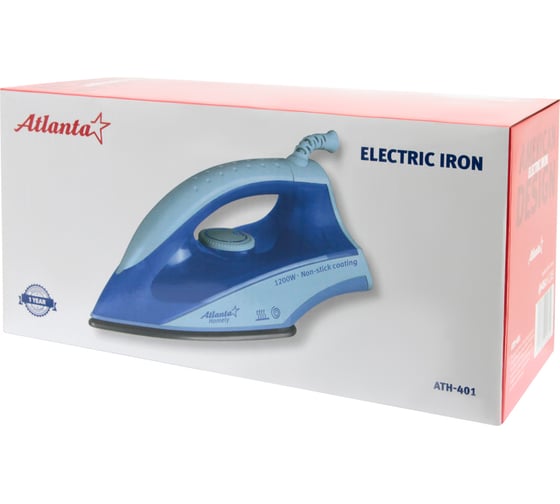 Утюг Atlanta без пара ATH-401 blue
