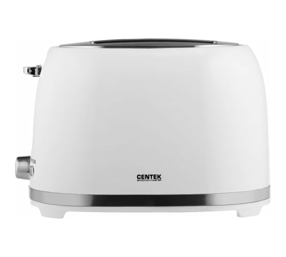 Тостер Centek белый, 850 Вт, 7 уровней прожарки, 2 тоста, поддон, стоп, подогрев, разморозка CT-1432 WHITE