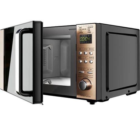 СВЧ Centek черный/золотой, 20 л, 700 Вт, Flat Tray, без поворотного стола, керамика CT-1574