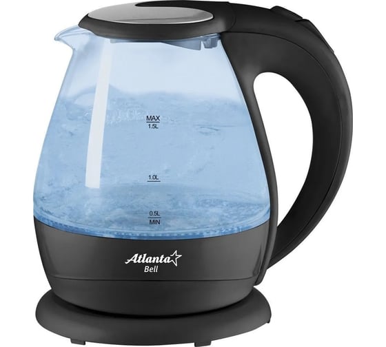 Стеклянный электрический чайник Atlanta ATH-2460 black