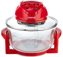 Аэрогриль Centek 12 л, 5 л 1400 Вт, таймер 90 мин, max 250, 2 решетки CT-1456 RED