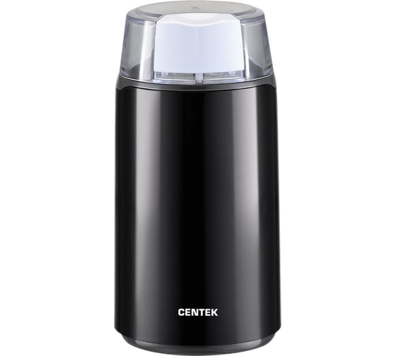 Кофемолка Centek черный 250 Вт, 45 г, 5 чашек ароматного кофе, прозрачная крышка CT-1360 Black