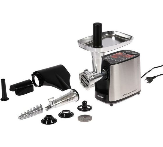 Мясорубка Centek 2000 Bт SLIM дизайн, реверс, V8, стальной коннектор, алюминиевый лоток CT-1617 Juice