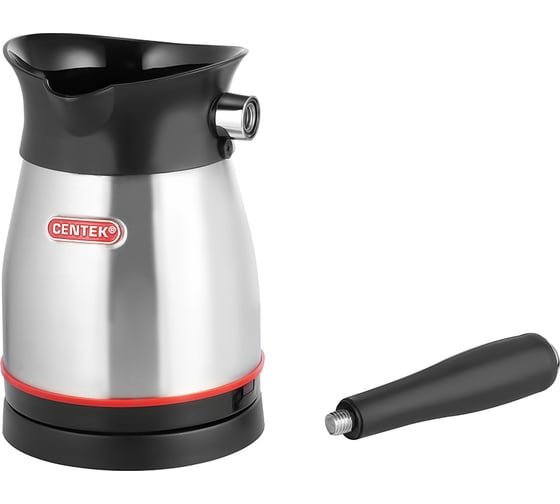 Электрическая турка Centek металл 0.5 л, 480 Вт, нержавеющая сталь, съемная мягкая ручка, крышка CT-1080 SS