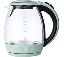 Чайник Centek стекло 1.7 л, 2200 Вт, LED подсветка, защита от перегрева, фильтр от накипи CT-0008 MINT